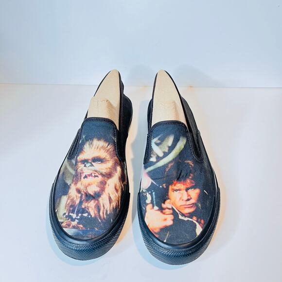 Star Wars X Sperry Shoes - Sperry Star Wars Han Solo Chewbacca Low Top Men's Slip On Shoes 10M